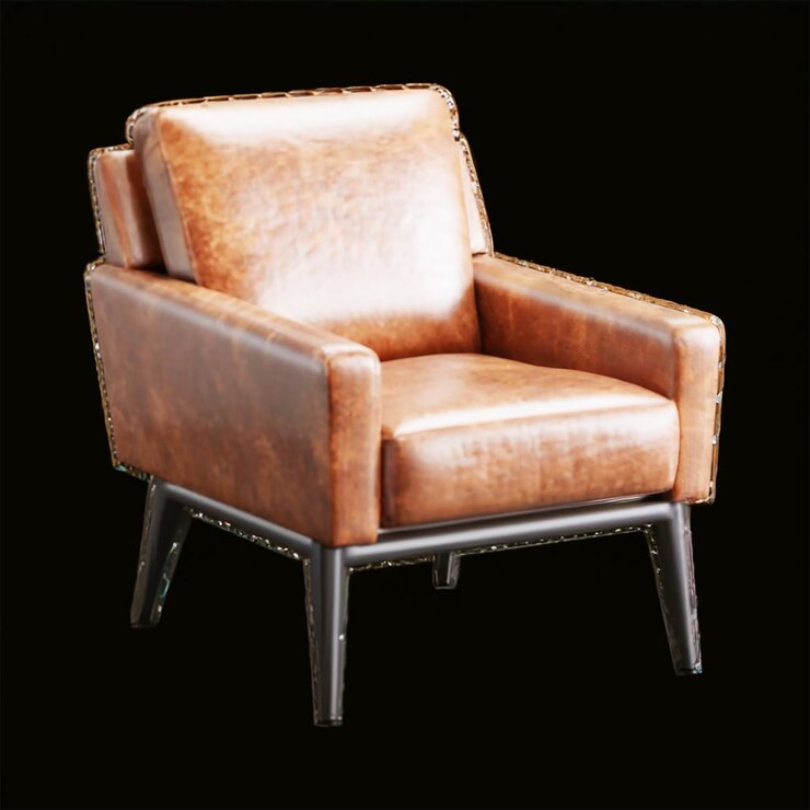 Formas modernas de sillones de cuero mínimos