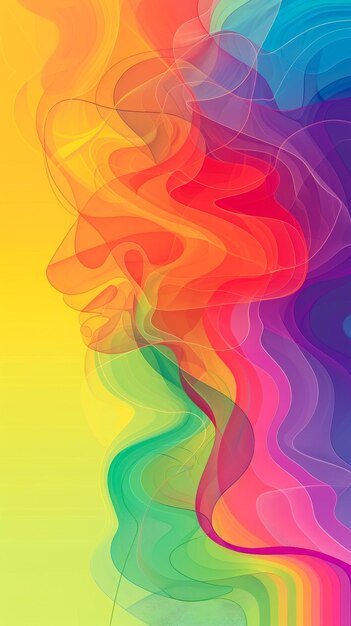formas multicoloridas interessantes em uma ilustração de fundo de gradiente colorido