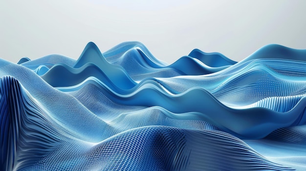 Foto formas de un océano azul abstractas en 3d