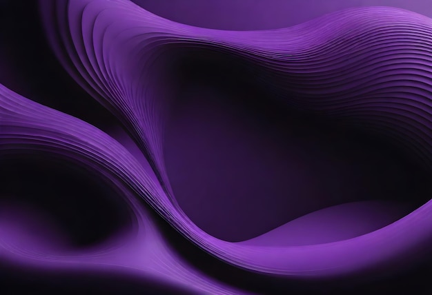 Formas onduladas abstratas em tons de roxo e preto com uma textura lisa