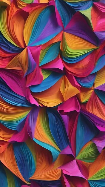 Foto formas de papel psicodélico multicolores