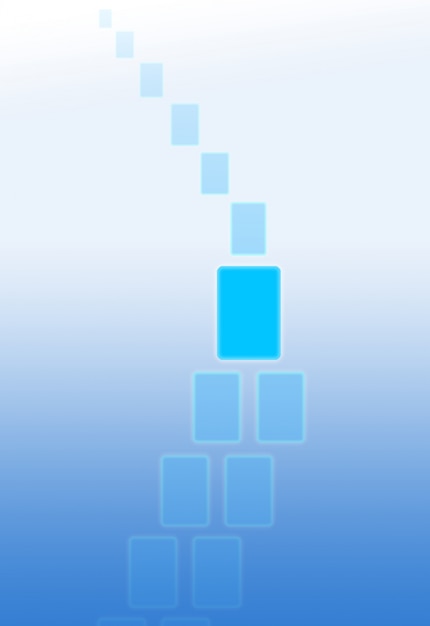 Formas rectangulares azules cayendo