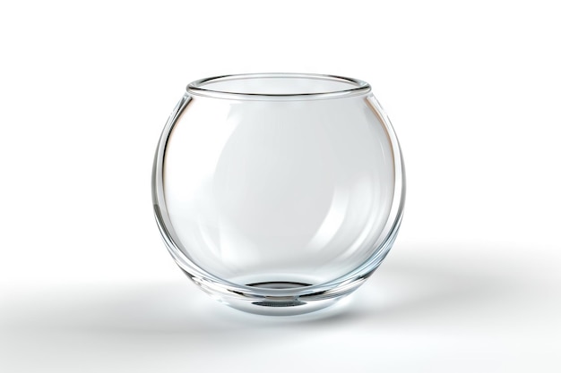 Formas redondas de vidro sobre fundo branco
