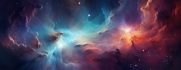 formato de banner web de nube de galaxia espacial