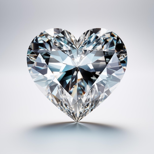 formato de coração de diamante 3D