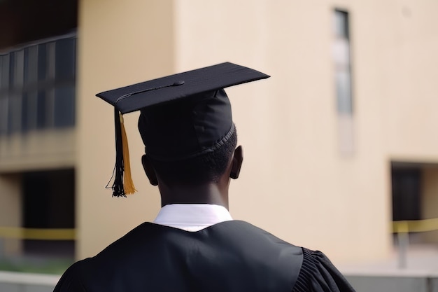 Formatura do homem negro e ideias na escola e faculdade de construção da universidade