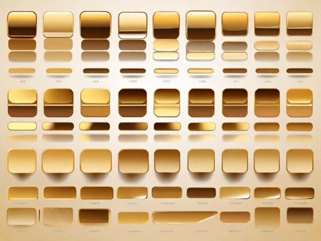Foto forme un espectro diverso de gradientes dorados opulentos personalizados para vectores perfectos para infundirle