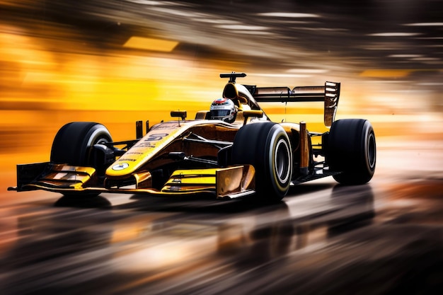 Formel-1-Rennwagen auf der Rennstrecke Generative KI
