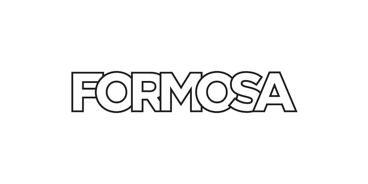 Foto formosa en el emblema de argentina el diseño presenta una ilustración vectorial de estilo geométrico con tipografía audaz en una fuente moderna las letras gráficas del eslogan