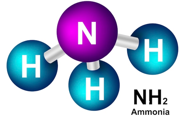 Fórmula molecular de amônia isolada