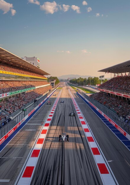 Foto formula one cars racing on a track