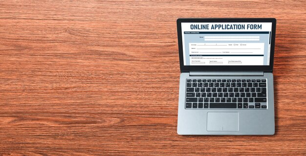 Formulario de solicitud en línea para el registro de moda