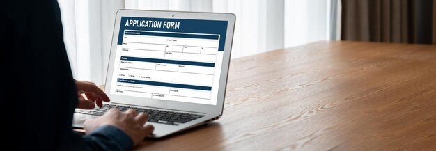Formulario de solicitud en línea para el registro de moda