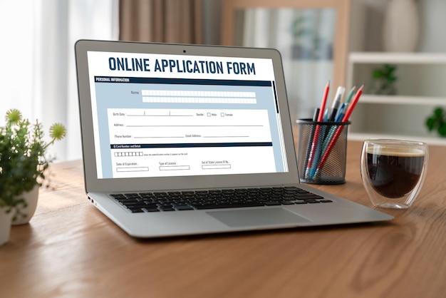 Formulario de solicitud en línea para el registro de moda