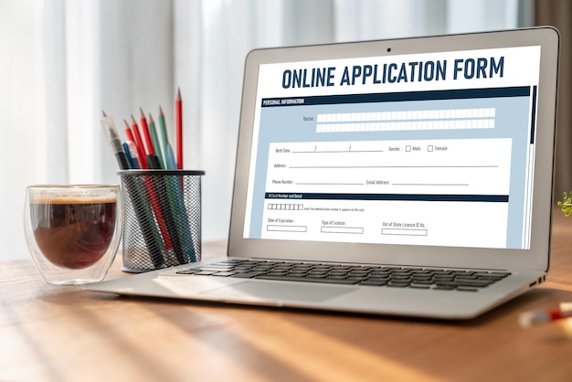 Formulario de solicitud en línea para el registro de moda