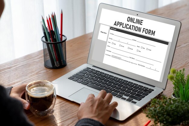 Formulario de solicitud en línea para el registro de moda