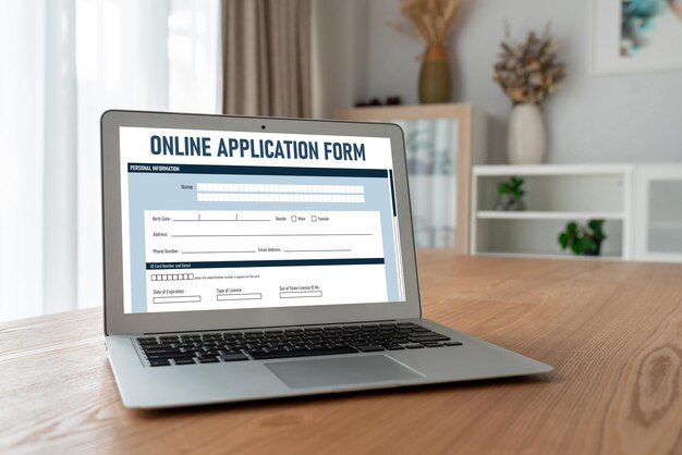 Formulario de solicitud en línea para el registro de moda