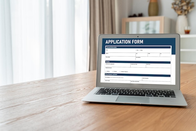 Formulario de solicitud en línea para el registro de moda