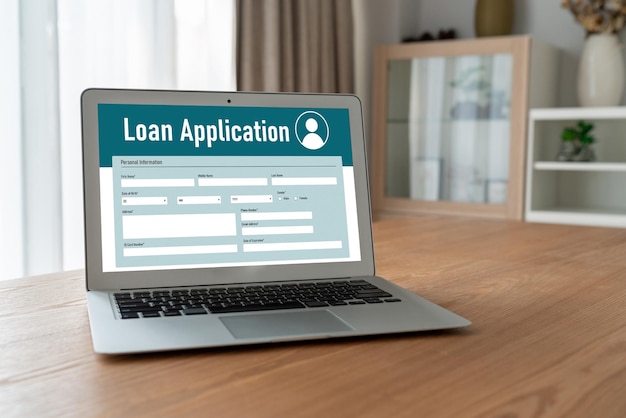 Formulario de solicitud de préstamo en línea para la recopilación de información digital de moda