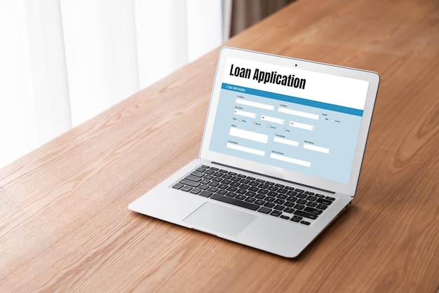 Formulario de solicitud de préstamo en línea para la recopilación de información digital de moda