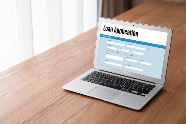 Formulario de solicitud de préstamo en línea para la recopilación de información digital de moda