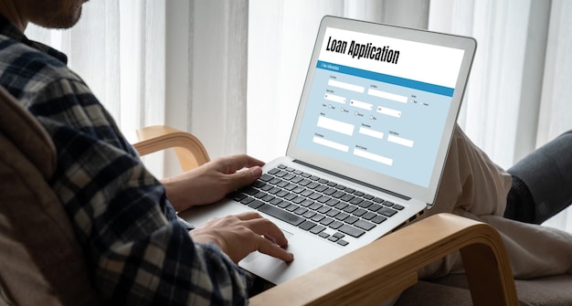 Formulario de solicitud de préstamo en línea para la recopilación de información digital de moda
