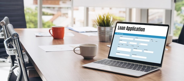 Formulario de solicitud de préstamo en línea para la recopilación de información digital de moda