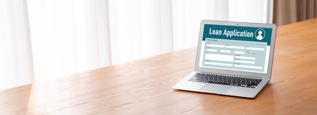 Formulario de solicitud de préstamo en línea para la recopilación de información digital de moda