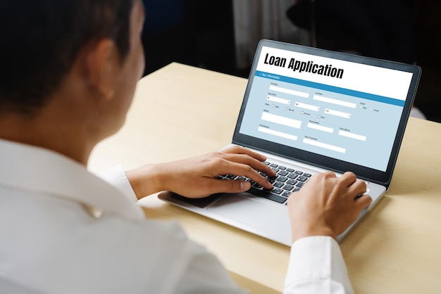 Formulario de solicitud de préstamo en línea para la recopilación de información digital de moda