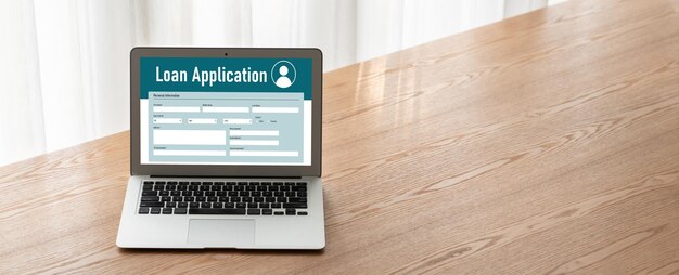 Formulario de solicitud de préstamo en línea para la recopilación de información digital de moda