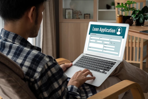 Formulario de solicitud de préstamo en línea para la recopilación de información digital de moda