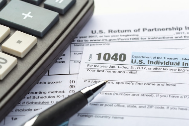 Foto formulários de imposto, close-up
