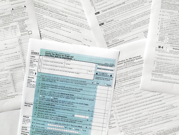 Foto formularios de impuestos de ee. uu.