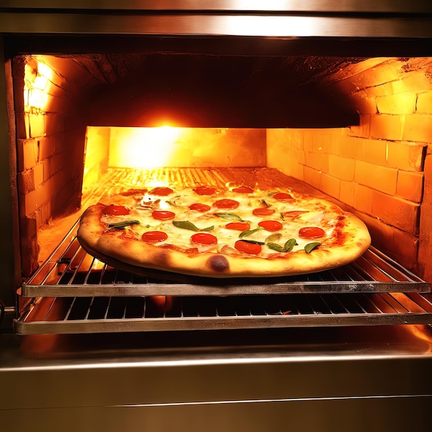 forno de pizza na cozinhapizza com queijo e pimenta