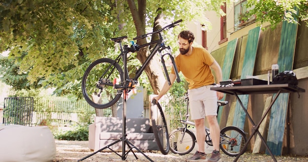 Forquilla delantera de fijación de bicicletas para hombres atléticos