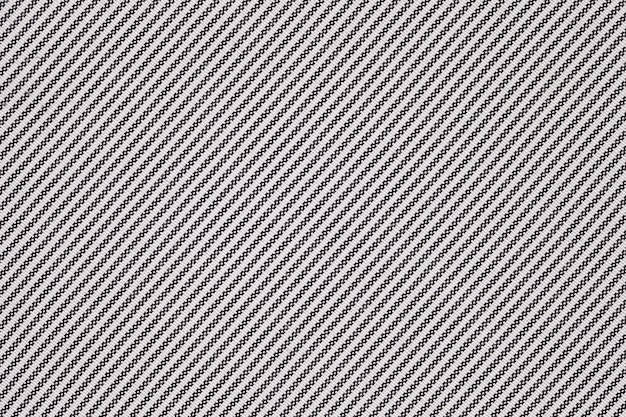 Foto forro tecido close-up pontos diagonalmente com fios pretos em fundo branco papel de parede padrão de textura uniforme
