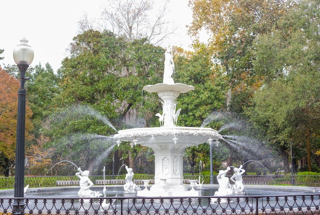 Forsyth Park Fountain historischen Savannah Georgia USA