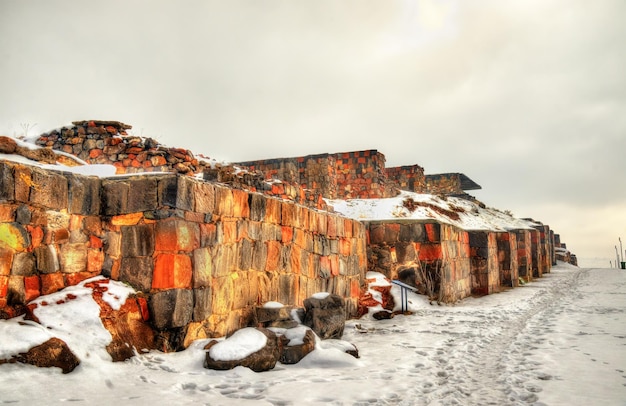 Foto fortaleza de erebuni uma cidade fortificada de urartian em yerevan, armênia