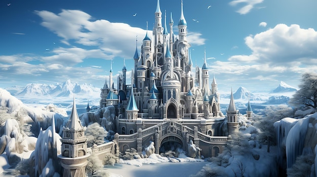 La fortaleza helada es el castillo de cuentos de hadas.