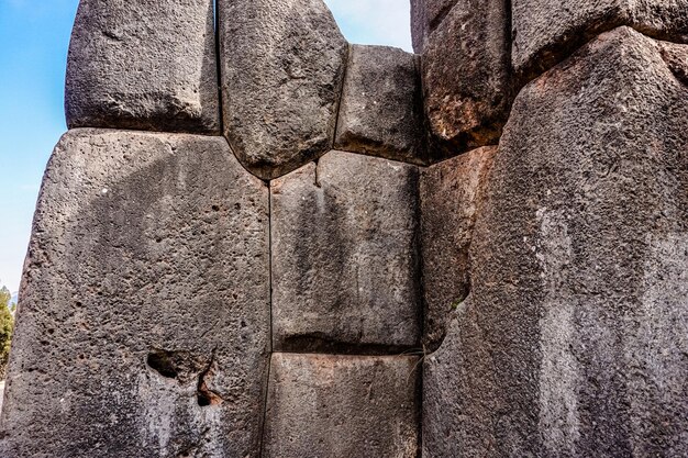 Fortaleza Inca da parede de pedra Cusco Peru de Sacsayhuaman