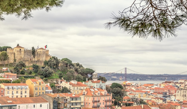 Fortaleza de Lisboa de San Jorge ver Portugal Castelo de Sao Jorge