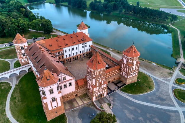 Fortaleza velha do castelo de Bielorrússia Mir