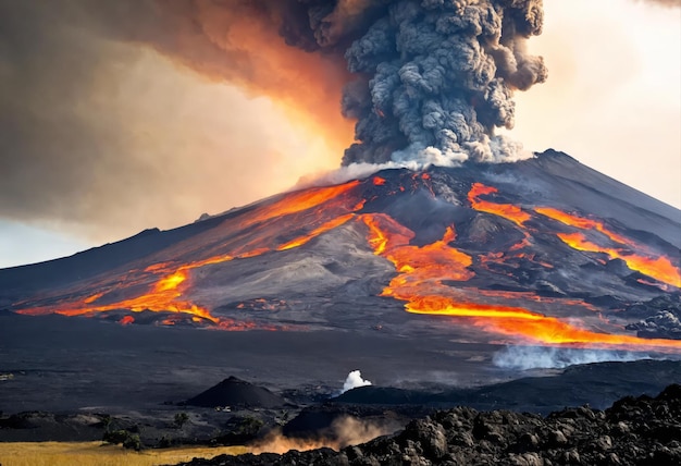 Forte erupção vulcânica