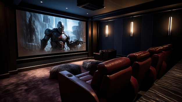 Foto fortgeschrittenes kino im smart home voiceactivated surround audio