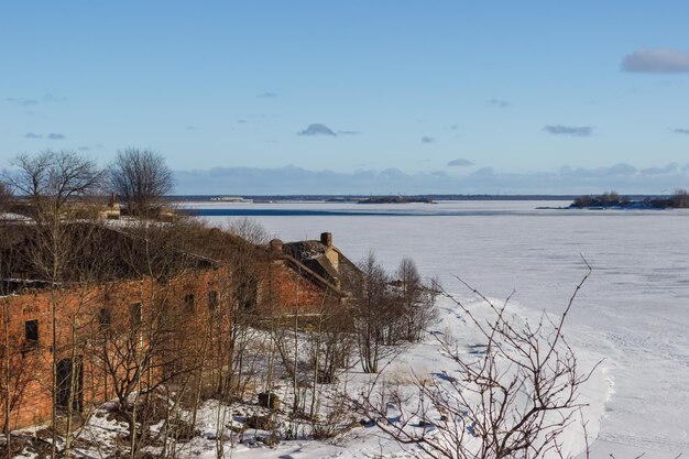 Fortificações do Forte Zverev no inverno