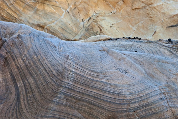 fossiler Sand mit kreisförmigen Texturen