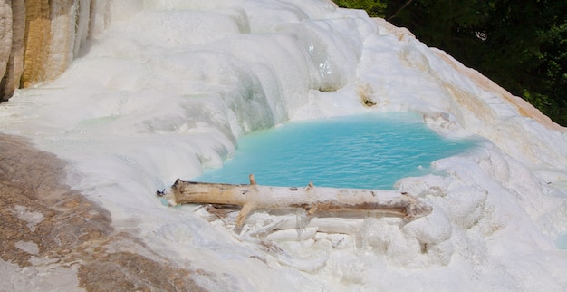 Fosso Bianco, Toskana, Italien. Thermalwasser in dieser wunderbaren Naturstätte.