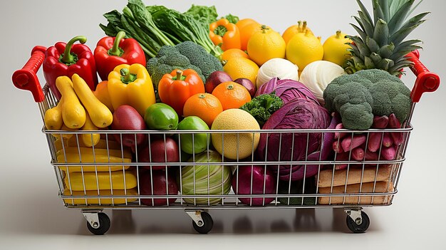 Foto 3D de uma Cornucópia de Escolha Uma deliciosa variedade de produtos de mercearia Alimentos e Bebidas Elevat