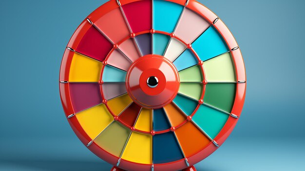 Foto 3d de uma roda da fortuna colorida papel de parede de ilustração de renderização 3D