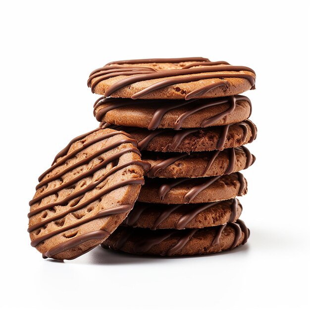 Foto foto en 3d de deliciosas galletas con nueces hechas con ia generativa